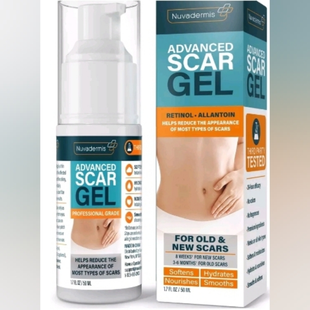 Blue and White Scar Treatment Gel for Effective Grooming